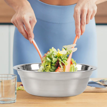 Xyskin Set of 4 Stainless Steel Mixing Bowl Set, Metal Serving Bowls, Great for Cooking, Baking, Prepping