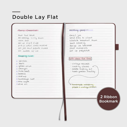 &And Per Se Lined Journal Notebook, 160 Pages, A5 5.7 x 8 inches College Ruled Thick Paper Notebook Journals for Writing, Hardcover Notebooks for Women Men Office School (1 Pack, Dark Red)