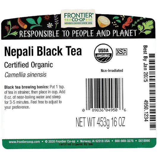 Frontier Bulk Nepali Black Tea, Organic, 1 Pound