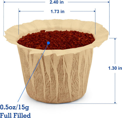 Reusable K Cup Coffee Pod Filters 2 Pack with 200 Counts Disposable Paper Coffee Filters, Compatible with Single Serve K CUP for Coffee Maker 2.0 & 1.0