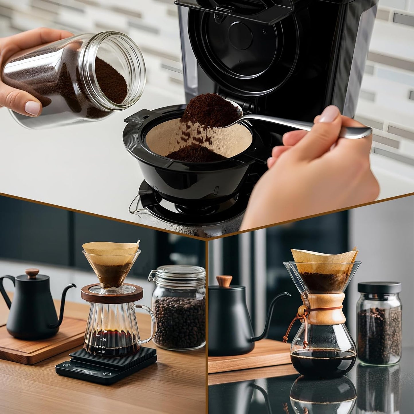 #4 Cone Coffee Filters 8-12 Cup, 200 Count Unbleached Natural Coffee Paper Filters, No Blowout, Disposable Coffee Filter for Pour Over and Drip Coffee Maker