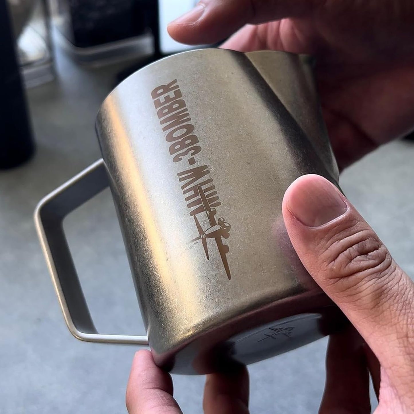 MHW-3BOMBER Latte Art Pitcher Stainless Steel Milk Frothing Pitcher Steamed Espresso Cup Barista Pitcher (Silver Spot, 20oz/600ml) P5027SS-OS