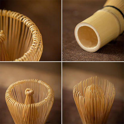 Matcha Whisk - Bamboo Whisk for Matcha Powder, Handcrafted Organic Traditional Japanese Chasen, 120-Prong Matcha Stirrer Wisk Mixer Brush for Authentic Tea Preparation