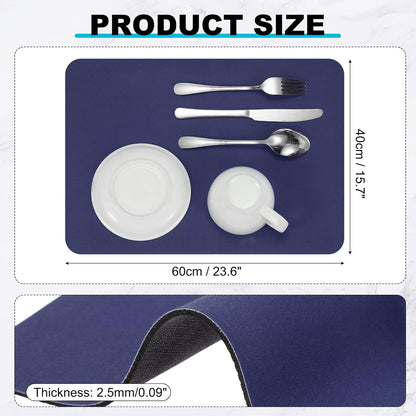 uxcell Silicone Mats for Kitchen Counter, 23.6" x 15.7" Non-Slip Countertop Protector Mat Heat Resistant Coffee Mat Waterproof Table Placemat, Dark Blue