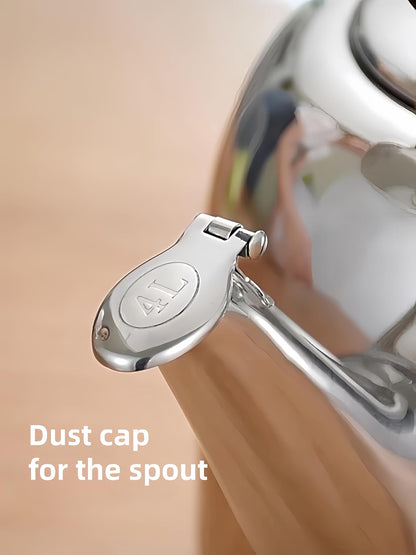 Whistling Stovetop Tea Kettle,Food Grade 316 Stainless Steel,Hot Water Fast to Boil,Stovetop Kettle with Ergonomic Handle,5.3 Quart Capacity