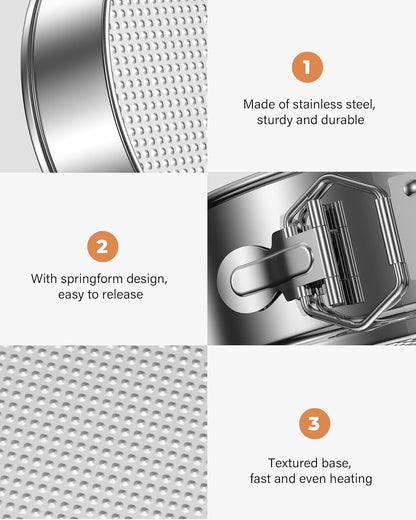 Kootek Cake Pan, Nonstick Springform Pan with Removable Bottom, 9 Inch Round Cheesecake Cake Baking Pans