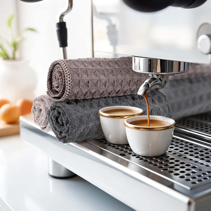 4 Pack Barista Microfiber Cloths 12”x12” Barista Towels Professional Cleaning Towels for Espresso Machines, Steam Wands Countertops Coffee Bar Accessories