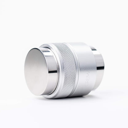 Crema Coffee Products 39.25mm Hand Tamper & Coffee Distributor | Compatible with Flair Classic, Signature,and Neo | Double-Sided, Adjustable Depth Tool | Made with Durable 304 Stainless Steel | Silver