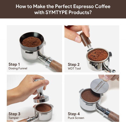 Espresso Accessories Kit 51mm Tamper: Espresso Tamper Set, Coffee Tamper Espresso Tools with WDT Tool, Puck Screen, Dosing Funnel | Espresso Kit Espresso Machine Accessories Fit 51mm Portafilters