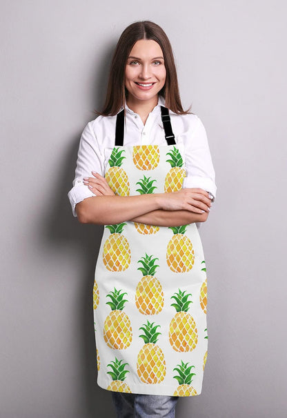 Funny Hipster Baking Apron Novelty Cooking Chef Present For Men Womens Baking Present Full BBQ Grilling Kitchen Apron Pineapple