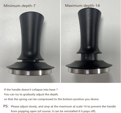 Espresso Accessories Kit 53.5mm, Coffee Tamper with Spring Loaded Calibration, 316 Stainless WDT Tool with Magnetic Stand and Dosing Funnel Set Fits Espresso Machine Press and 53.5mm Portafilters