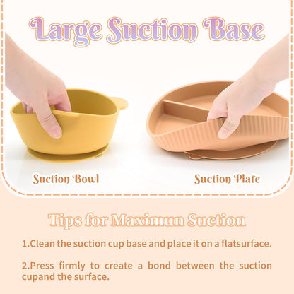 Silicone Baby Feeding Set 21 Pcs, Led Weaning Supplies, Baby Feeding EatincSupplies Set BPA Free, Essentialsfor Newborn Gift Mixed