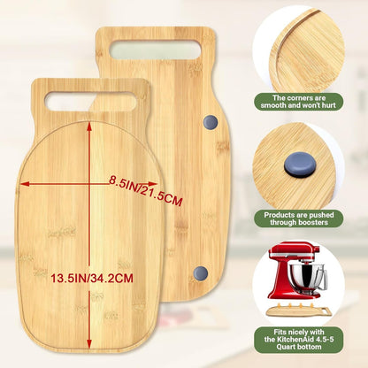 Mixer Slider Compatible with Kitchen aid Bowl Lift 4 .5-5 Qt Stand Mixer Natural Bamboo - Kitchen Countertop Storage Mover Sliding Caddy for Kitchen Aid 4 .5-5 Qt Mixer (Natural)
