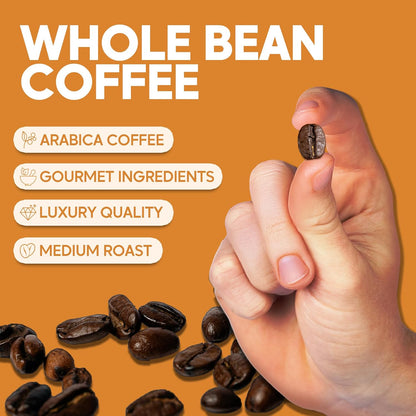 Sarasota Coffee Whole Bean Cinnamon Pecan Brownie | Medium Roast Gourmet Flavored Coffee Beans | Low Acid, Mold Free, Specialty Grade Bulk Beans | 5lb (80 oz)