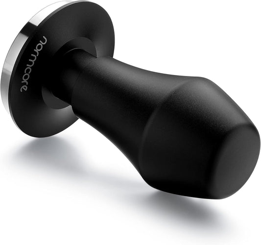 Normcore 58mm Coffee Tamper - V4 Spring-loaded Tamper with Stainless Steel Flat Base - 15lb / 25lb / 30lbs Replacement Springs - Anodized Aluminum Handle and Stand - Fits 58mm Standard Baskets