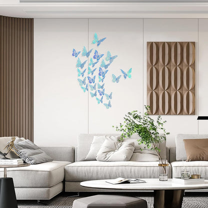 SAOROPEB 3D Butterfly Wall Decor - 48 Pcs, 4 Styles, 3 Sizes - Removable Stickers for Birthday & Party Decorations