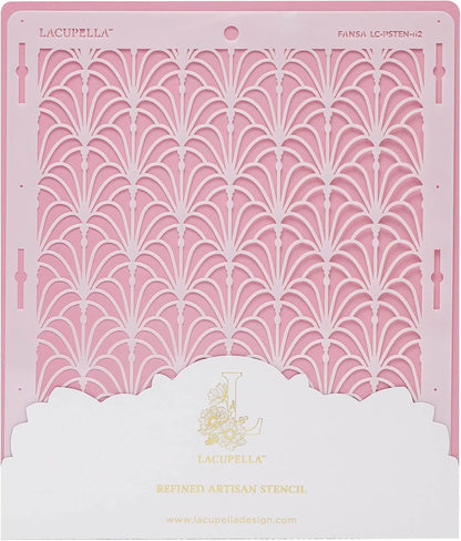 Large Cake Decorating Stencil (FANSA) Fan Art Deco Pattern