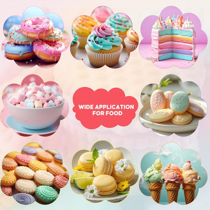 Food Coloring for Cake Decorating Macaron Edible Food Dye for Baking Royal Icing Cookie Supplies Gluten Free 7x12ml Food Grade Liquid Food Color Kits, 0.4 Fl. Oz/Bottles