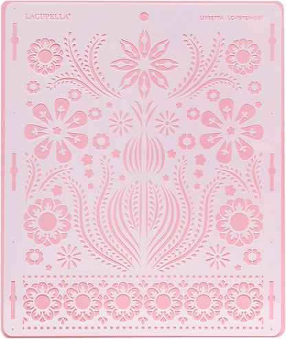Cake Stencil for Buttercream Cake, Royal Icing, Ganache, Painting, Art and Crafts (Loretta)