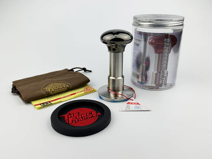 The Force Tamper Automatic Impact Adjustable Constant Pressure and Autoleveling Coffee Tamper Black Mirror Jellyfish AL Handle Set Pro (Standard Set, 58.50mm)