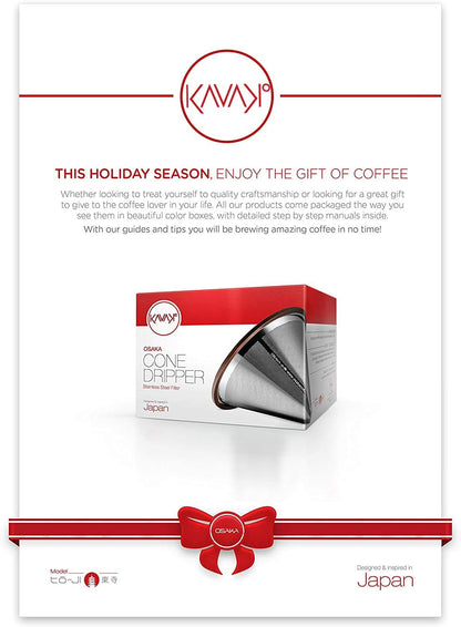 Reusable Metal Coffee Filter with Double-layer Stainless Steel, Coffee Dripper, Compatible with Chemex, Hario V60 emex, Hario and Other Carafes, Paperless Coffee Filter for Sustainable Brewing