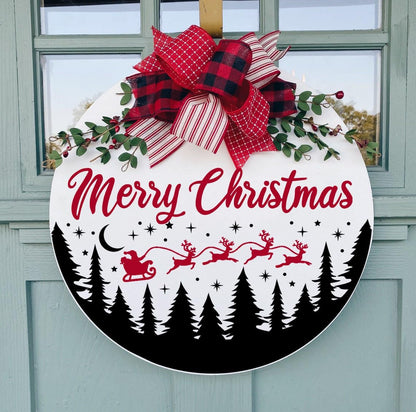 Christmas Stencils 12” Large Christmas Stencils for Crafts Reusable Christmas Stencil Holiday Drawing Templates for Door Hanger Porch Wreath Doormat Window Glass Decor(XMS Half R Stencil 03-14p)