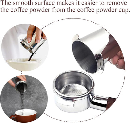 Coffee Dosing Cup, 53mm Coffee Powder Feeder Stainless Steel Espresso Dosing Cup Compatible with 54mm Portafilter