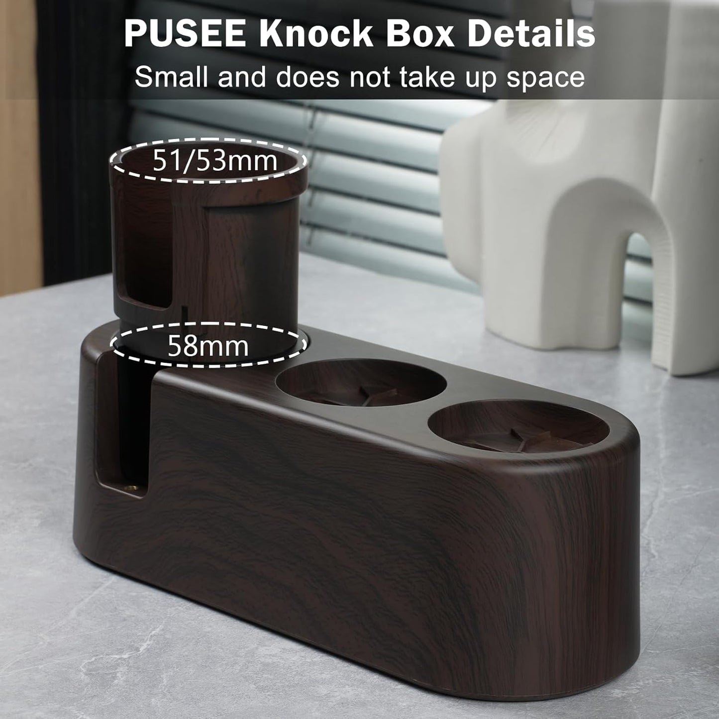 PUSEE Espresso Tamping Station, Espresso Organizer Station Fit for 51/54/58mm Espresso Accessories, Plastic Espresso Station Coffee Tamper Station, Multifunctional Coffee Tools Organzier (3 in 1)