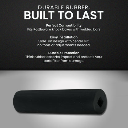 Rattleware Rubber Replacement Knock Box Bar Cover - Durable & Easy-to-Install Espresso Waste Solution, Fits Select Models with Welded Bars, High-Quality Design (6.25")