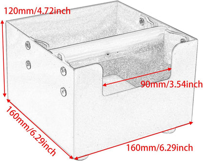 DIBTSA Espresso Knock Box, Stainless Steel Coffee Grind Knock Box Ground Waste Bin Container with Rubber Knocking Bar for Coffee Maker Machine