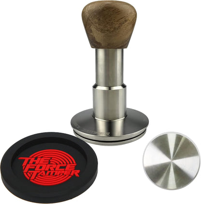 The Force Tamper Automatic Impact Coffee Tamper Standard Set Wood Handle (Triangle, 58.50mm)