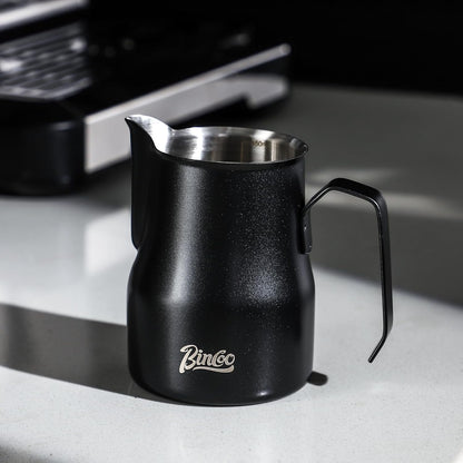 Milk Frothing Cup 450ML - Espresso Steaming Pitcher with Large Handle and Spout,Cappuccino Latte Art Cup for Barista and Home Cafe