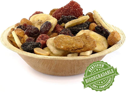 Charity Leaf Disposable Palm Leaf 4" Round Bowl (50 pcs) Dipping Bowls | Bamboo Like| All Natural and Biodegradable | Charcuterie Boards, BBQs, and Parties