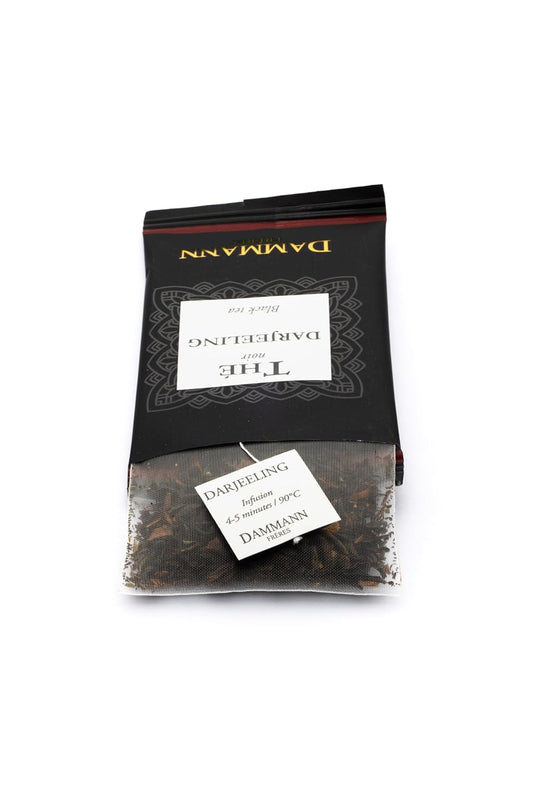 Dammann Freres Satchets, Darjeeling Tea Bags, Premium French Gourmet Black Tea, Individually Wrapped, 24 Count (Single Pack)
