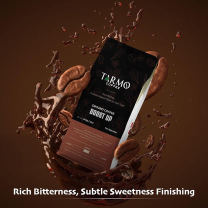 TARMO -BOOST UP | Low Acid ARABICA & ROBUSTA BLEND Ground Coffee | Specialty Vietnamese Coffee | Single Origin - Dark Roast | High Caffeine Coffee Ground | 12 Oz Bag