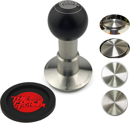 The Force Tamper Automatic Impact Coffee Tamper Adjustable Const Pressure and Autoleveling Duo-Distribute Set New (Ball, 58.35mm)