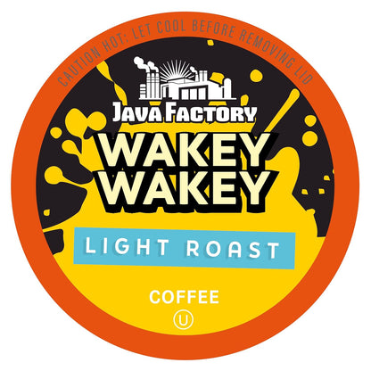 Java Factory Coffee Pods Light Roast Coffee Compatible with K Cup Brewers Including 2.0, Wakey Wakey, 40 Count
