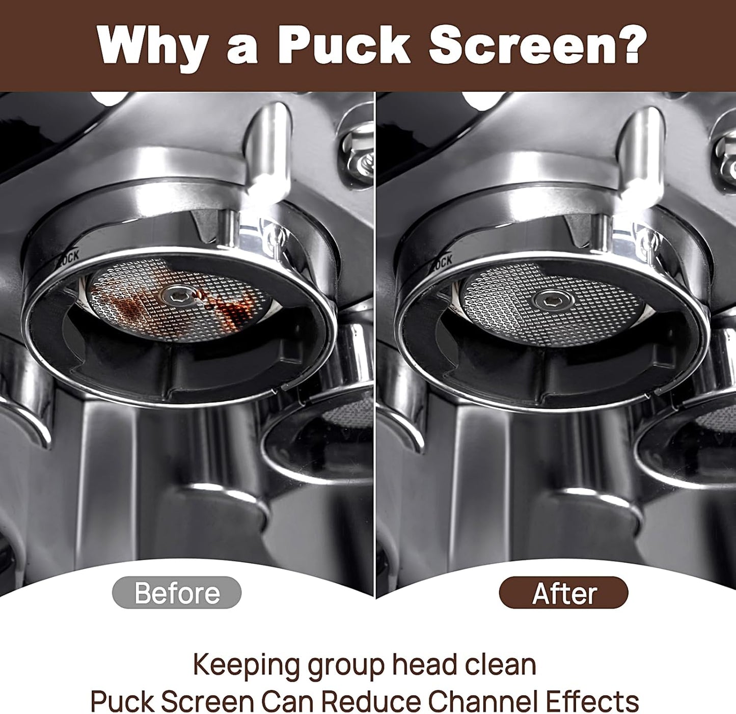 Puck Screen for 58.35mm Portafilter, Reusable Mesh Coffee Filter for Espresso Portafilter Filter Basket, 0.7mm Thickness 304 Stainless Steel