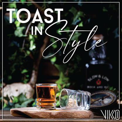 Vikko Shot Glasses, 2.75 Ounce Shot Glass Set of 6 Small Liquor and Spirit Glasses, Durable Tequila Shot Glasses For Alcohol and Espresso Shots