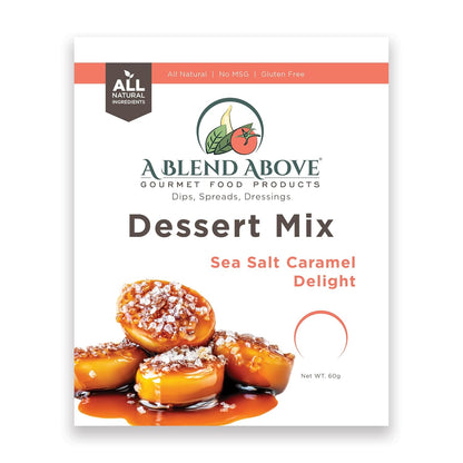 A Blend Above No-Bake Desserts Mix Variety Pack - Includes Heaven Sake Cheesecake, White Chocolate Raspberry, Sea Salt Caramel, and Cinnabun - All Natural, Vegan, Gluten Free, No MSG - Pack of 4