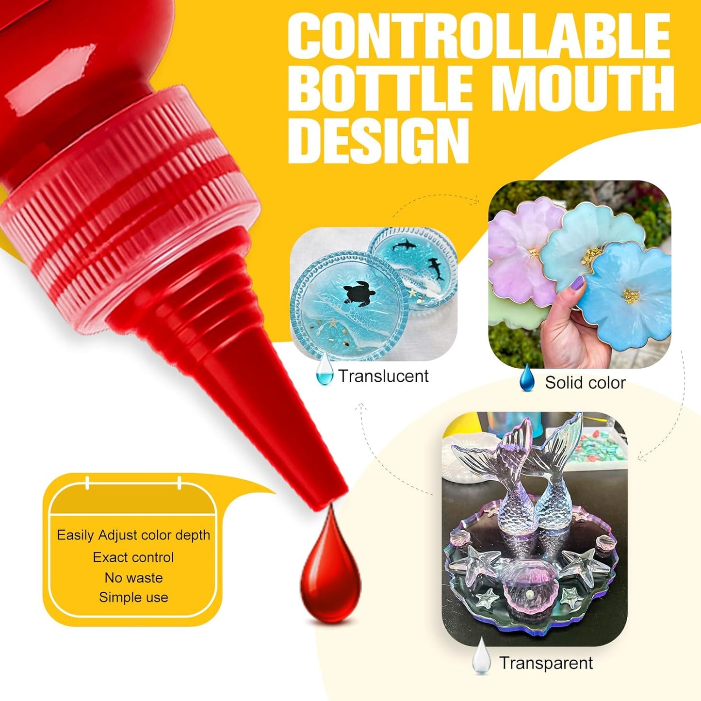 Teexpert Pigment Paste for Epoxy Resin: 3.38oz/100ml Ultra Highly Concentrated & Easy to Mix Black & White Colors Opaque Liquid Epoxica Dye Set for Resin Art River Table