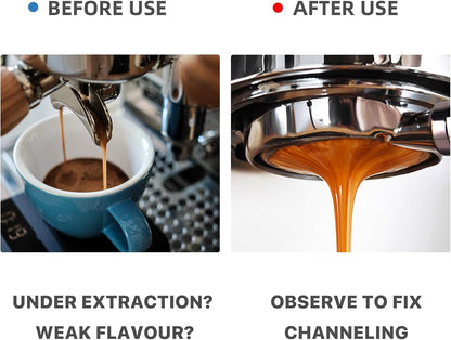 Bottomless Portafilter 54mm Compatible for Breville Barista Express, Pro, Touch, and Impress | Bonus Puck Screen | T Buckle Black Rosewood Handle