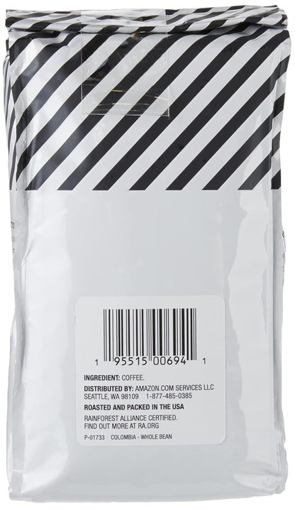 Amazon Fresh Colombia Whole Bean Coffee, Medium Roast, 12 Ounce