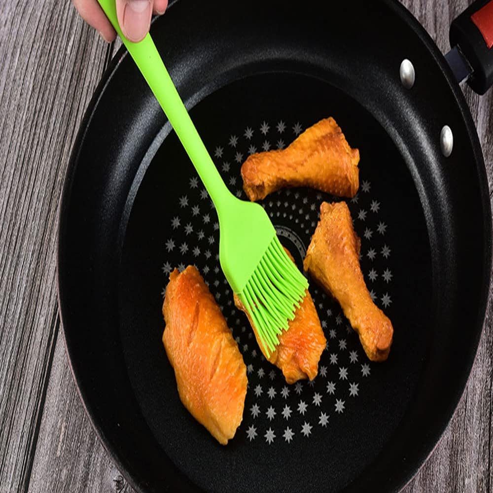 Silicone brush， BBQ/Pastry Basting Brushes,Silicone Cooking Grill Barbecue Baking Pastry Oil/Honey/Sauce Brush (7 PCS,pink)