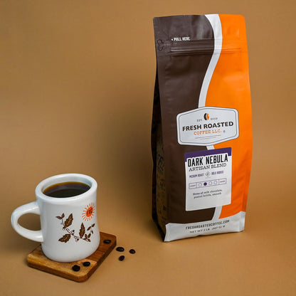 Fresh Roasted Coffee, Dark Nebula, 2 lb (32 oz), Medium Roast, Kosher, Whole Bean
