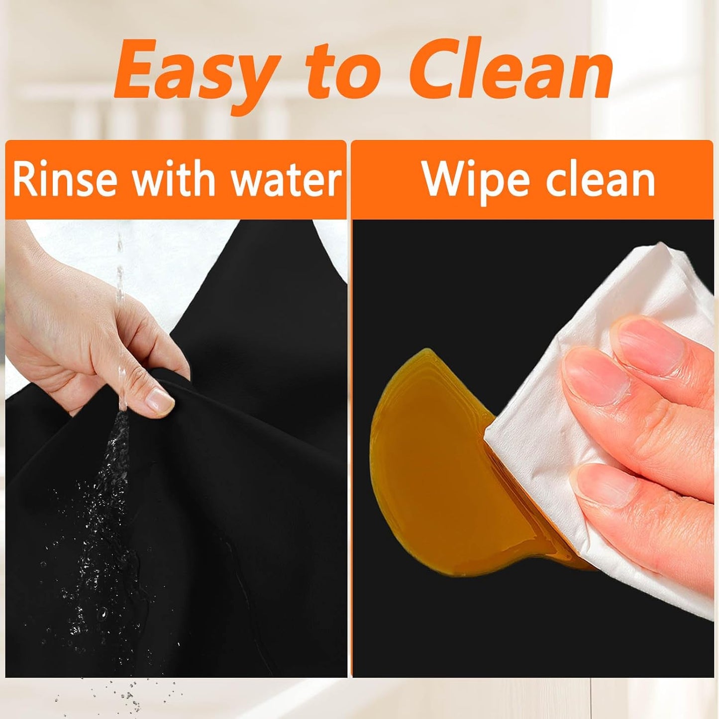 47.3''x23.6''(120cmx60cm) Extra Large Silicone Mat for Kitchen Counter, Heat Resistant Countertop Protector, Non-Slip Waterproof Kitchen Island Mat, Easy to Clean, Lake Blue