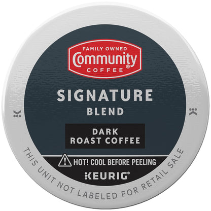 Community Coffee Signature Blend Dark Roast Single Serve Keurig K-Cup Pods 32 ct Box