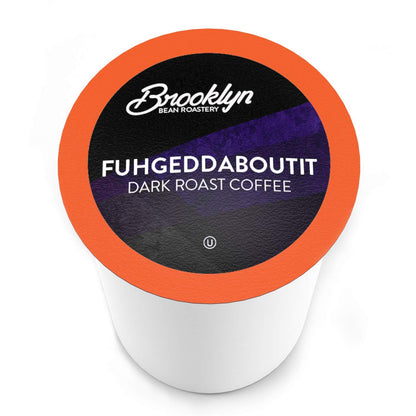 Brooklyn Beans Fuhgeddaboutit Gourmet Coffee Pods - Compatible with Keurig 2.0 K Cup Brewers, 40 Count, Bold and Rich Dark Roast