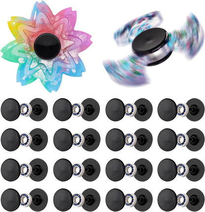 16 Pack Fidget Spinner Bearing and Cap Replacement Set, Chrome Steel Bearing Balls, High Speed 13mmx7mmx4mm Bearings Single Sealed Small Bearings for Fidget Spinner