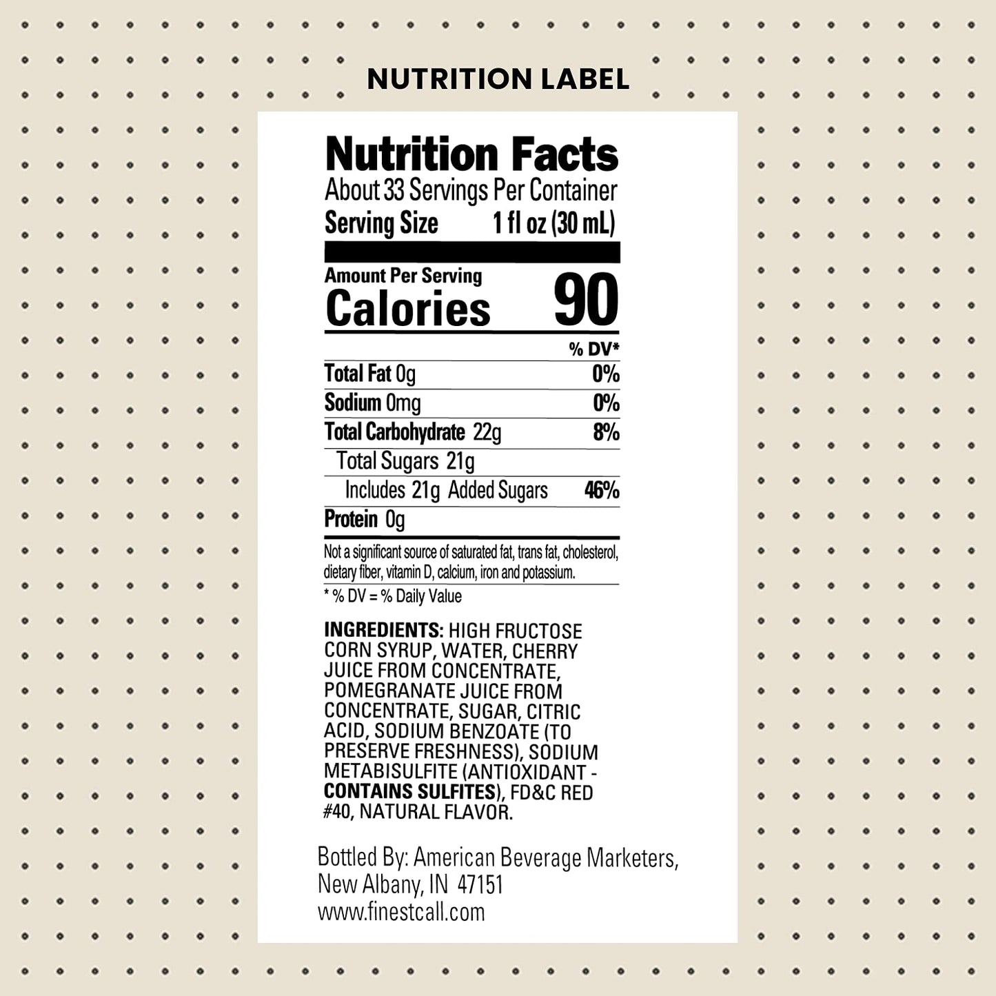 Finest Call Premium Grenadine Syrup Drink Mix, 1 Liter Bottle (33.8 Fl Oz), Pack of 6